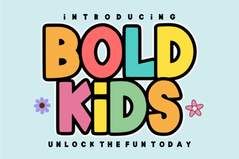 Bold Kids Font – Fun and Playful Display Typeface for Children's Designs
