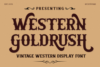 Western Goldrush Font – Bold Western Display Typeface Download