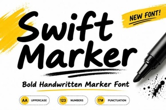 Expressive Handwriting: Swift Marker Font