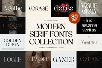 Elegant Modern Serif Font Bundle for Creative Projects